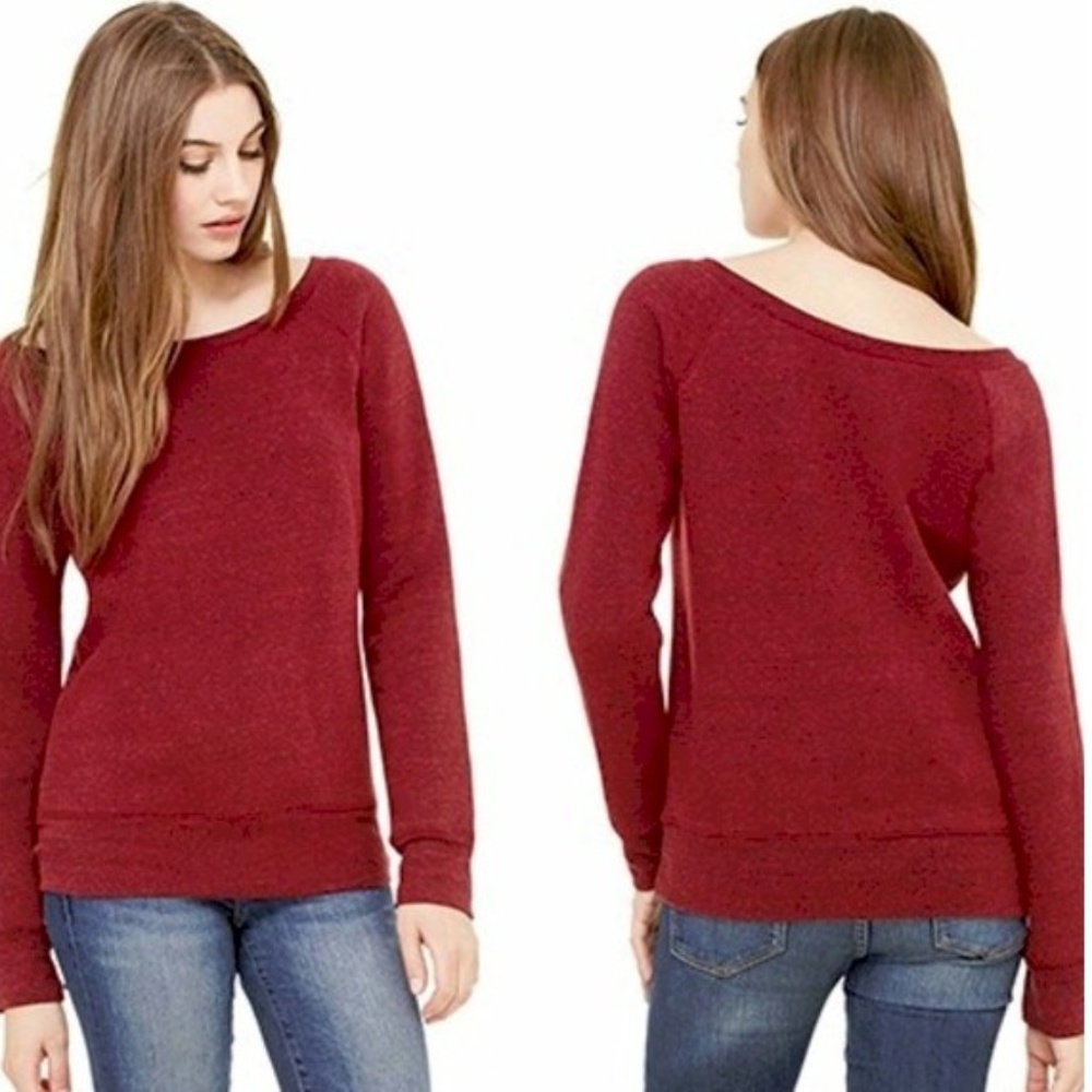 Maroon Wide Neck Sweatshirt Size XL NEW NWT